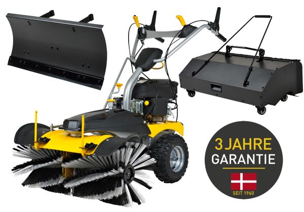 TEXAS Smart Sweep 800 SET 80cm Kehrmaschine Benzin Schneeschieber Laubsammler