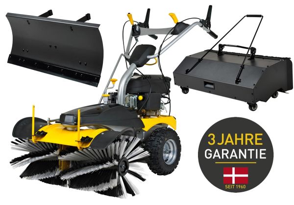 TEXAS Smart Sweep 1000 SET 100cm Kehrmaschine Benzin Schneeschieber Laubsammler