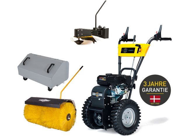TEXAS Kehrmaschine Benzin Schneeräumer Grastrimmer Laubsammler Combi 800TG 4in1