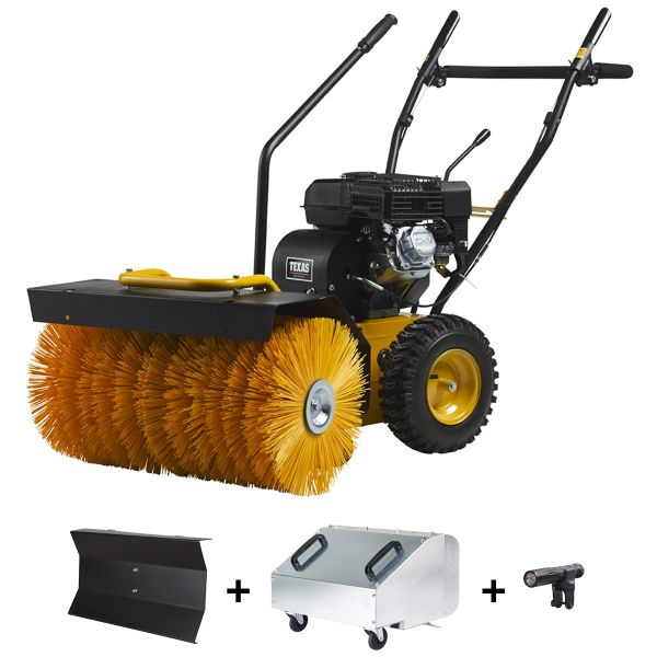 TEXAS Kehrmaschine Benzin Laubsammler Schneeschieber Handy Sweep 650TGE SET 3in1