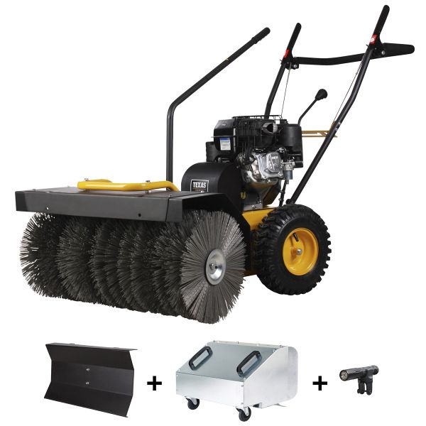 TEXAS Handy Sweep 710B Set Kehrmaschine Benzin 70cm Laubsammler Schneeschieber