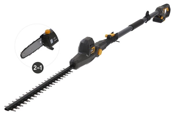 TEXAS 2in1 Akku Hochentaster Heckenschere Astsäge 20V inkl 2 Ah Akku PHX/PCX2000 
