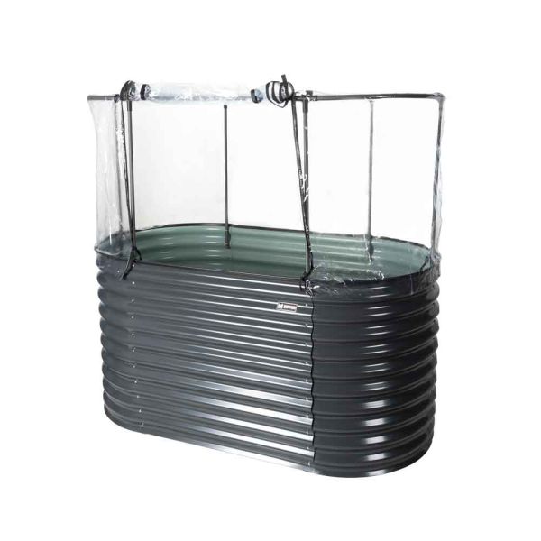 ZIPPER ZI-BGWH150 Hochbeet mit Abdeckung Gartenhochbeet 160x80x150 cm anthrazit 