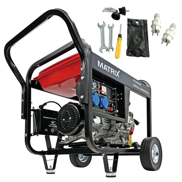 MATRIX Notstromaggregat Stromerzeuger Stromgenerator Diesel PG4000D **2.WAHL** 