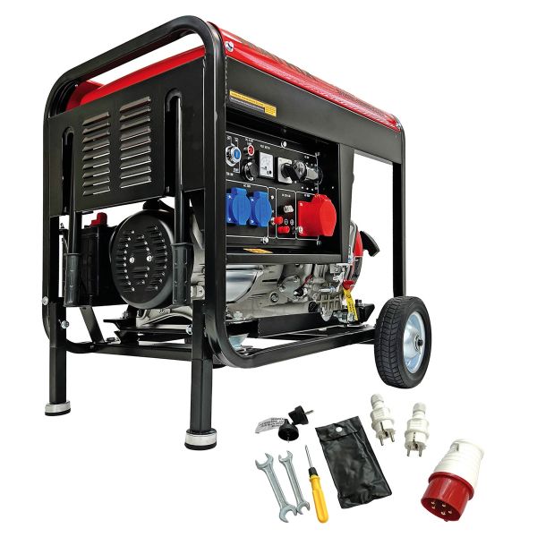 MATRIX Notstromaggregat Stromerzeuger Stromgenerator Diesel PG7000D 5kW ATS AVR| ATS Anschluss| E-Start inkl. Batterie+Seilzugstart
