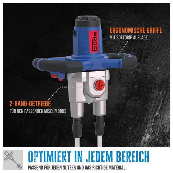 GÜDE Rührwerk Betonmischer Handrührwerk Zementrührer Quirl GRW 1811.1 Twin 