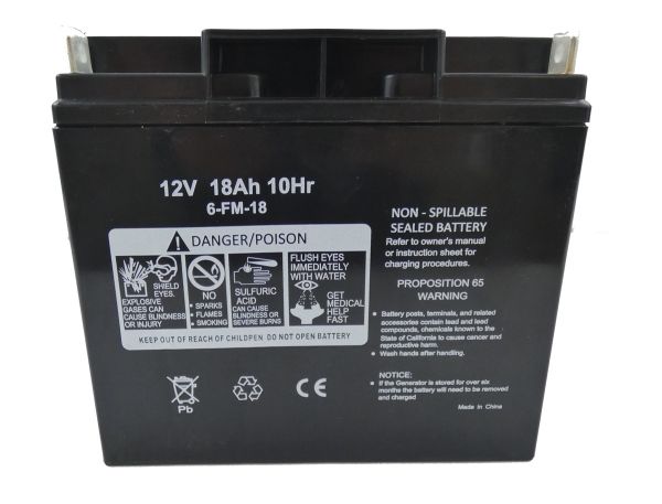 MATRIX Ersatzteil Batterie 12V 18Ah für Diesel Stromgenerator PG 7500 6-FM-18 