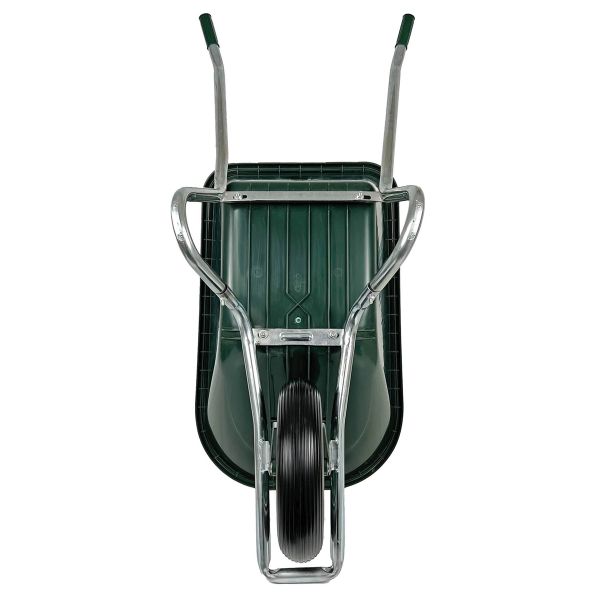 Matrix Schubkarre 100l 250kg Vollgummirad Kunststoff grün Rahmen verzinkt *2.WAHL 