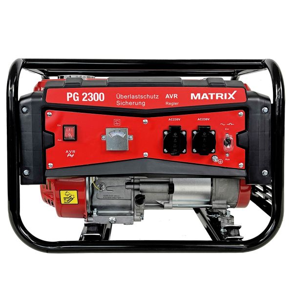 MATRIX Notstromaggregat Stromerzeuger Generator Benzin 2,3kW 230V PG 2300