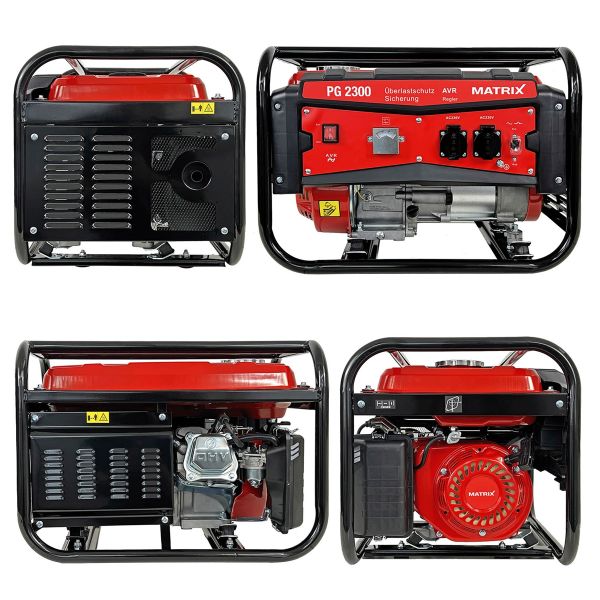 MATRIX Notstromaggregat Stromerzeuger Generator Benzin 2,3kW 230V PG 2300