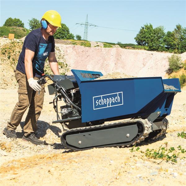 SCHEPPACH Mini Raupendumper DP5000 Benzin Dumper Motorschubkarre 500kg 6,5PS 