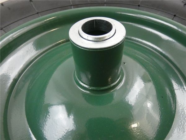 MATRIX Ersatzrad pannensicher Schubkarrenrad PU-Rad grün Stahlfelge 4x8