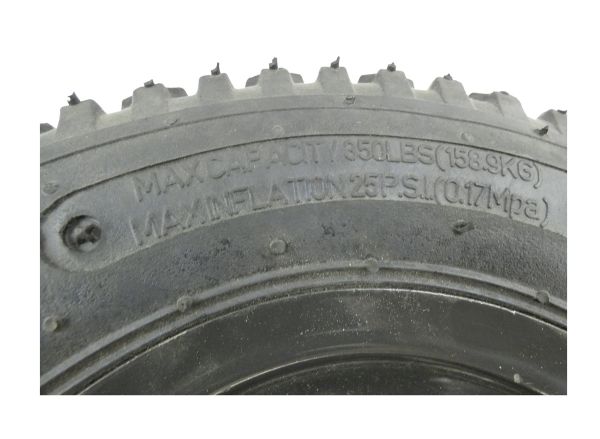 TEXAS Ersatzteil Luftrad Luftreifen 4.10 / 3.50-6 | 30 cm Durchm. / 8,5cm Breite 