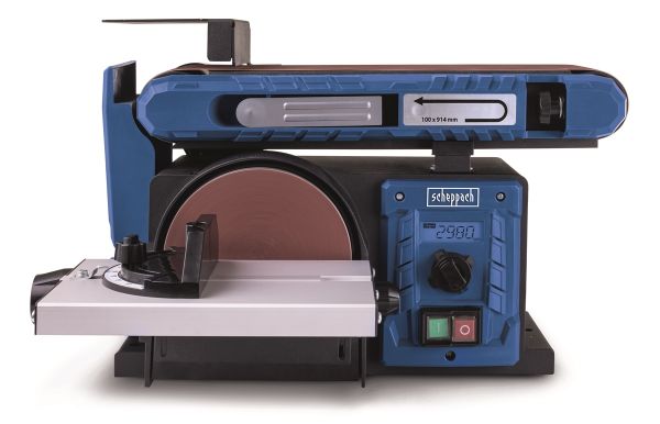 Scheppach Bandschleifer Tellerschleifer BTS800Vario mit Drehzahlregulierung 370W 