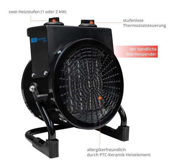 Güde GH 2000K Elektroheizer Heizstrahler Heizgerät Keramik 2KW  *2.WAHL* 