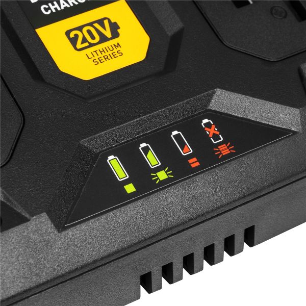 TEXAS Doppel Schnellladegerät Ladegerät Systemladegerät für 20 Volt Akkuserie 