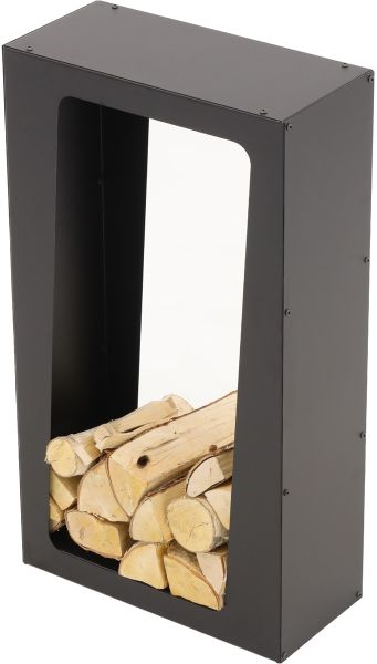 MAGNUS Brennholzregal R159 Schwarz Kaminregal Holzregal Ofenregal Regal 
