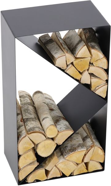 MAGNUS Brennholzregal "R143" Schwarz Kaminregal Holzregal Ofenregal 