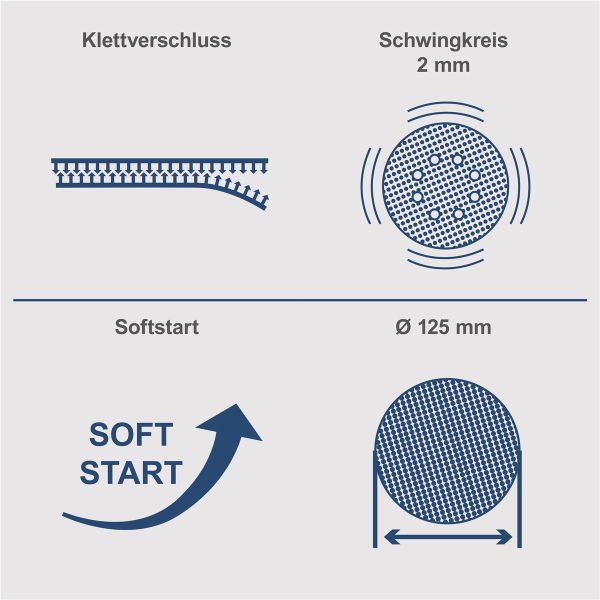 Scheppach Akku Exzenterschleifer 20V Schleifmaschine C-OBS125-X ohne Akku 
