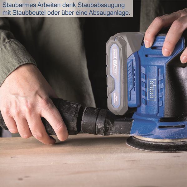 Scheppach Akku Exzenterschleifer 20V Schleifmaschine C-OBS125-X ohne Akku 