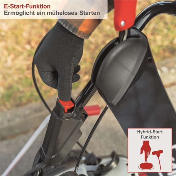 Scheppach Kehrmaschine Benzin 100cm Laubsammler Schneeschieber 3in1 SET SC2200PE Radantrieb|Stollenreifen|E-Start|4 Gänge|4,9PS