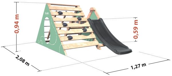 SOULET Spielturm Hercule Kinder Klettergerüst Tipi Rutsche Spielplatz 18 Monate 
