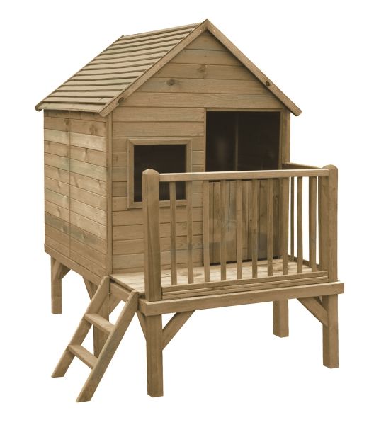 SOULET Spielhaus Winny Gartenhütte Holzhaus Kinderspielhaus Outdoor für 3Kinder 