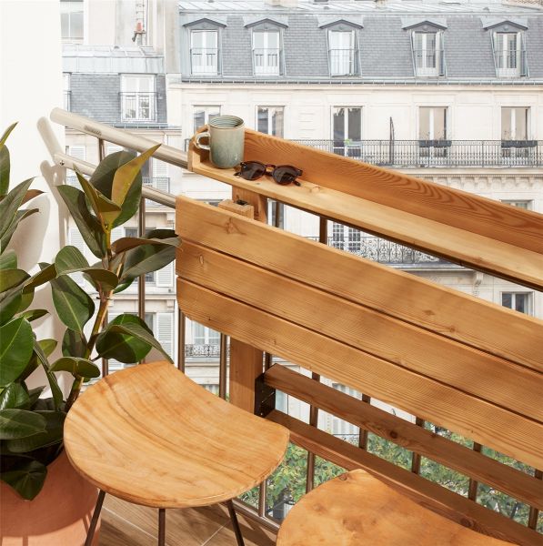 FOREST STYLE Balkontisch Acanta Pflanztisch Lärche Tisch 118 x 50 x 69 cm 