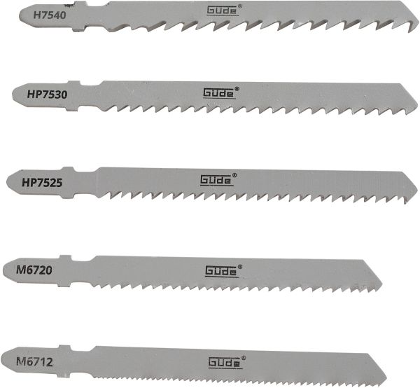 GÜDE Stichsägeblatt-Set 5 teilig Stichsägeblätter Sägeblätter Stichsäge 