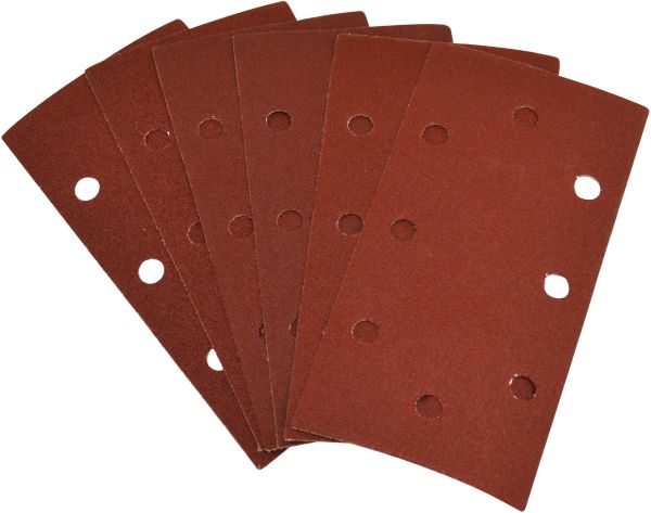 GÜDE Schleifpapier Set 6 Stk 93x187mm Schleifscheiben Klett für Flächenschleifer 
