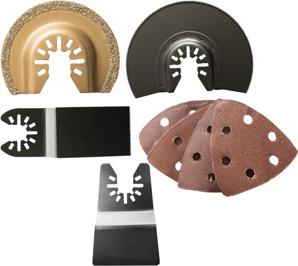 GÜDE Multiwerkzeugset 8 teilig Zubehör für Multiwerkzeug 