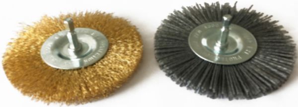 GÜDE 2er-Set Ersatzbürsten für Fugenreiniger GFR 401 Nylon- Metallbürste 110 mm 