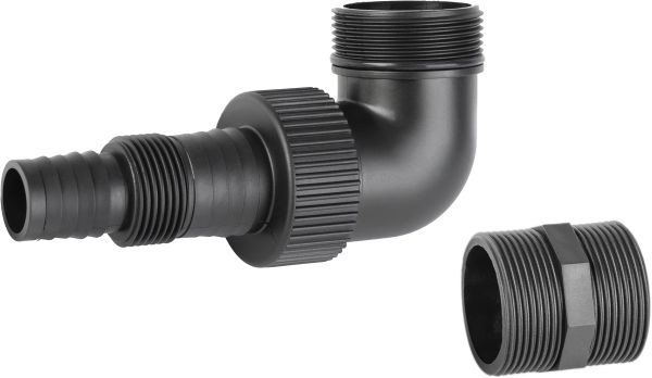 GÜDE Pumpenanschlussstutzen 1 1/2 AG 25/32 mm Schlauch mit Winkelstück 