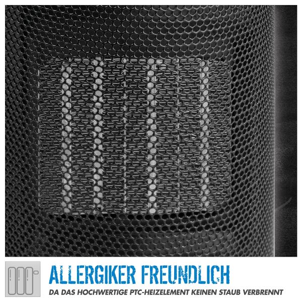 GÜDE Keramik Heizlüfter GKH 1200 DT, 2 Heizstufen, 15 m³ max. Raumheizverm Timer 