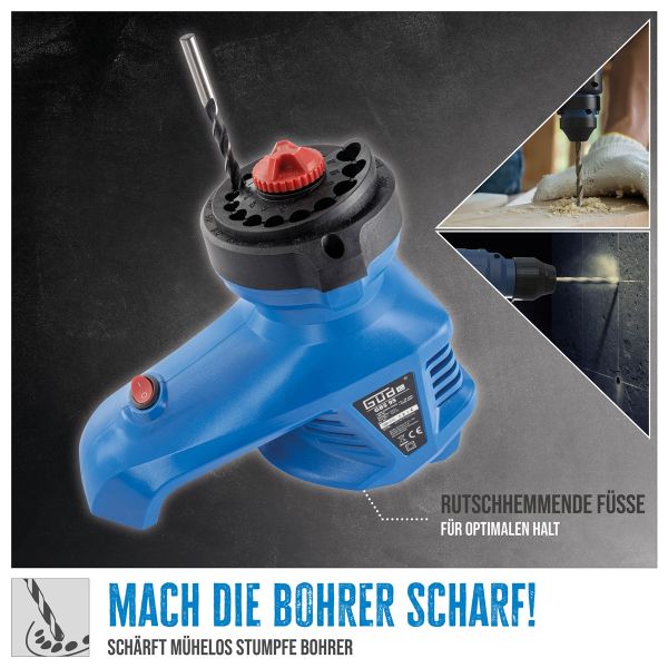 GÜDE Bohrerschärfgerät GBS 95 Schärfgerät Bohrer Schärfer bis 12 mm 