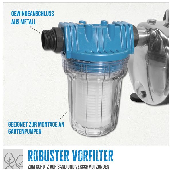 GÜDE Wasserfilter Typ A Pumpenfilter Sandfilter für Wasserpumpen 1" Gewinde 