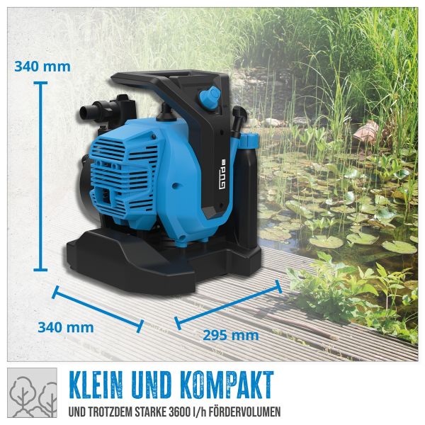 GÜDE Motorpumpe GMP 7.21 Benzin Pumpe Bewässerung Abpumpen 2 PS 7000 l/h 
