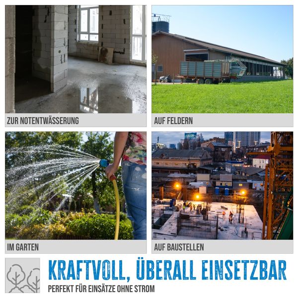 GÜDE Motorpumpe GMP 7.21 Benzin Pumpe Bewässerung Abpumpen 2 PS 7000 l/h 