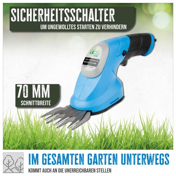 GÜDE Akku Gartenpflegeset Grasschere Heckenschere Strauchschere GPS 3,6V-1.5 