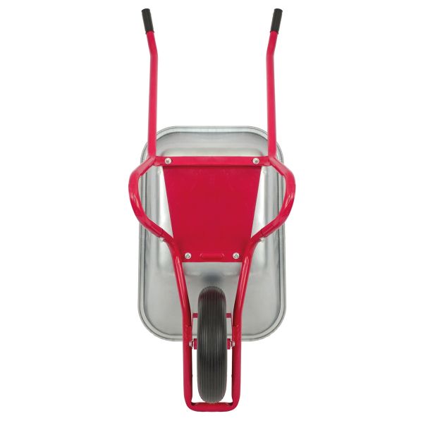 Matrix Schubkarre Profi 100l 250kg PU-Rad Bauschubkarre rot mit Bodenblech 