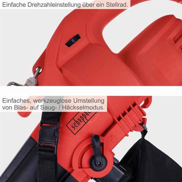 Scheppach Laubsauger Laubbläser elektrisch 230V BLV3000E 4in1 3000W *GEBRAUCHT* 