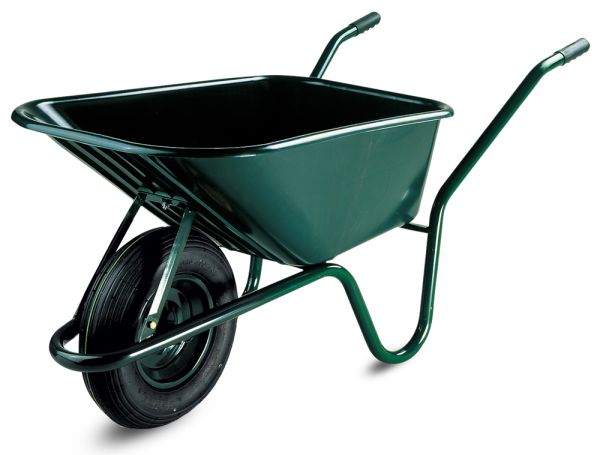 ALTRAD LIMEX Bauschubkarre Schubkarre grün 100l PP-Mulde und Vollgummirad 150kg