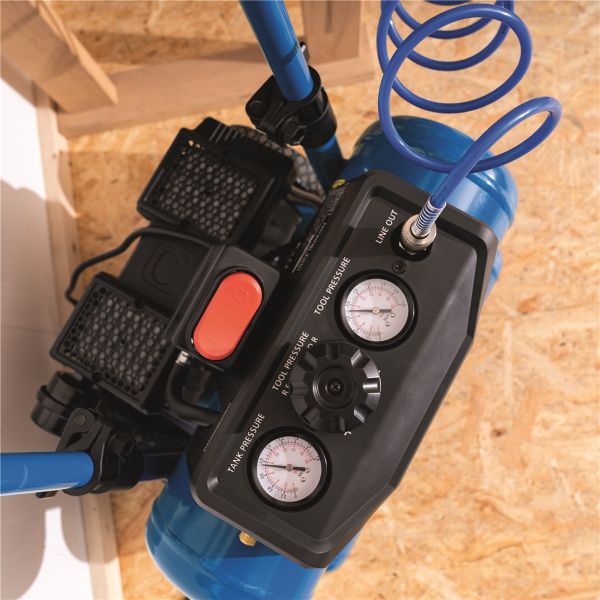 SCHEPPACH HC20SI Twin Druckluft Kompressor 10 bar 20l 1800 W Ölfrei sehr leise 