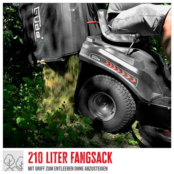 GÜDE Benzin Rasentraktor Rasenmäher Aufsitzmäher GAR 685 T 68cm breite Fangkorb 