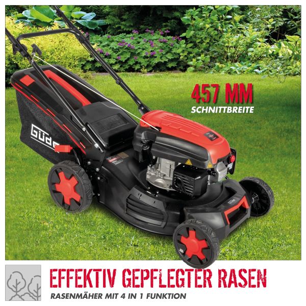GÜDE Benzin Rasenmäher Mäher 46 cm Schnittbreite Radantrieb BIG WHEELER 464.3 R 