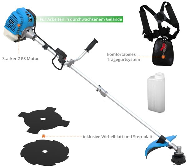 GÜDE Freischneider GFS 52.3 Rasentrimmer Motorsense Benzin Trimmer Sense 