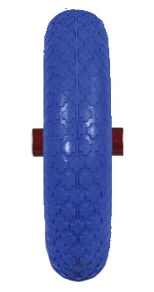 BPA Schubkarrenrad PU-Rad 3.50-8 | Pannensicher | Kugellager | Stahlfelge Blau 