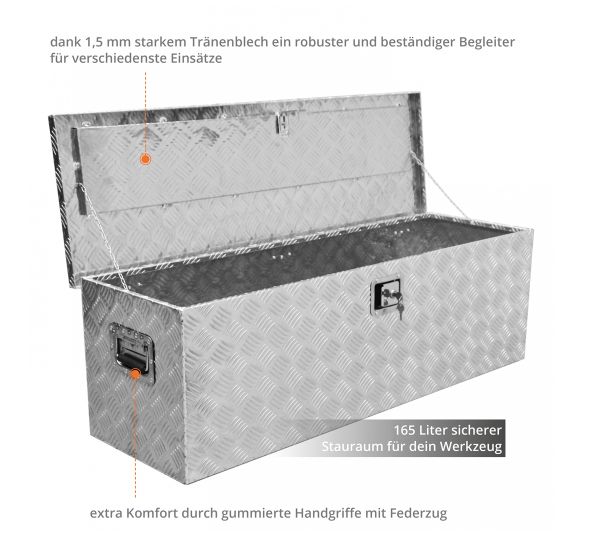 GÜDE Alu Transportbox GT 165 Alukoffer Alukiste Werkzeugkiste Werkzeugkoffer 