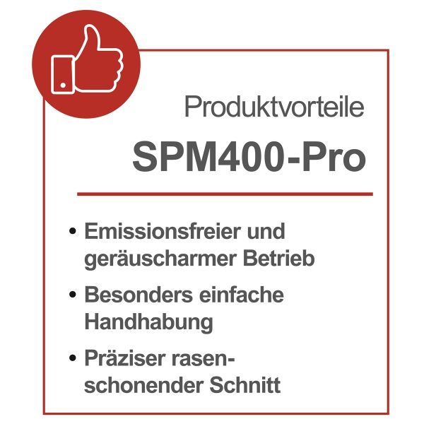 Scheppach SPM400-Pro Spindelmäher Rasenmäher Handrasenmäher 40cm Schnitt leise 