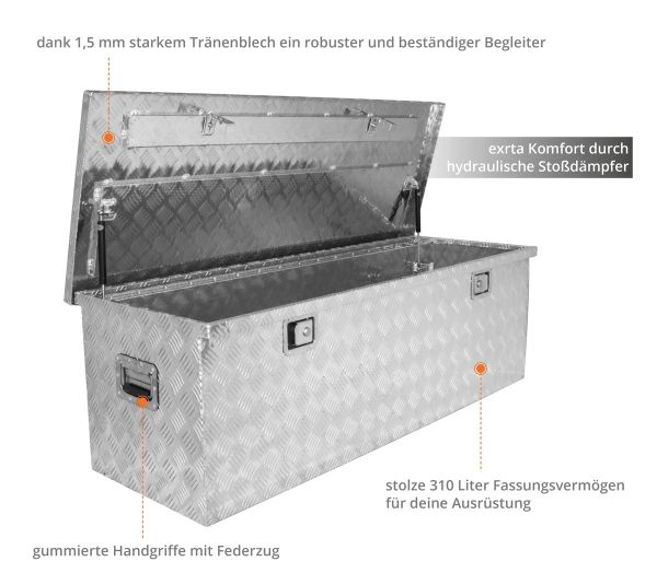 GÜDE Alu Transportbox GT 310 Alukoffer Alukiste Werkzeugkiste Werkzeugkoffer 